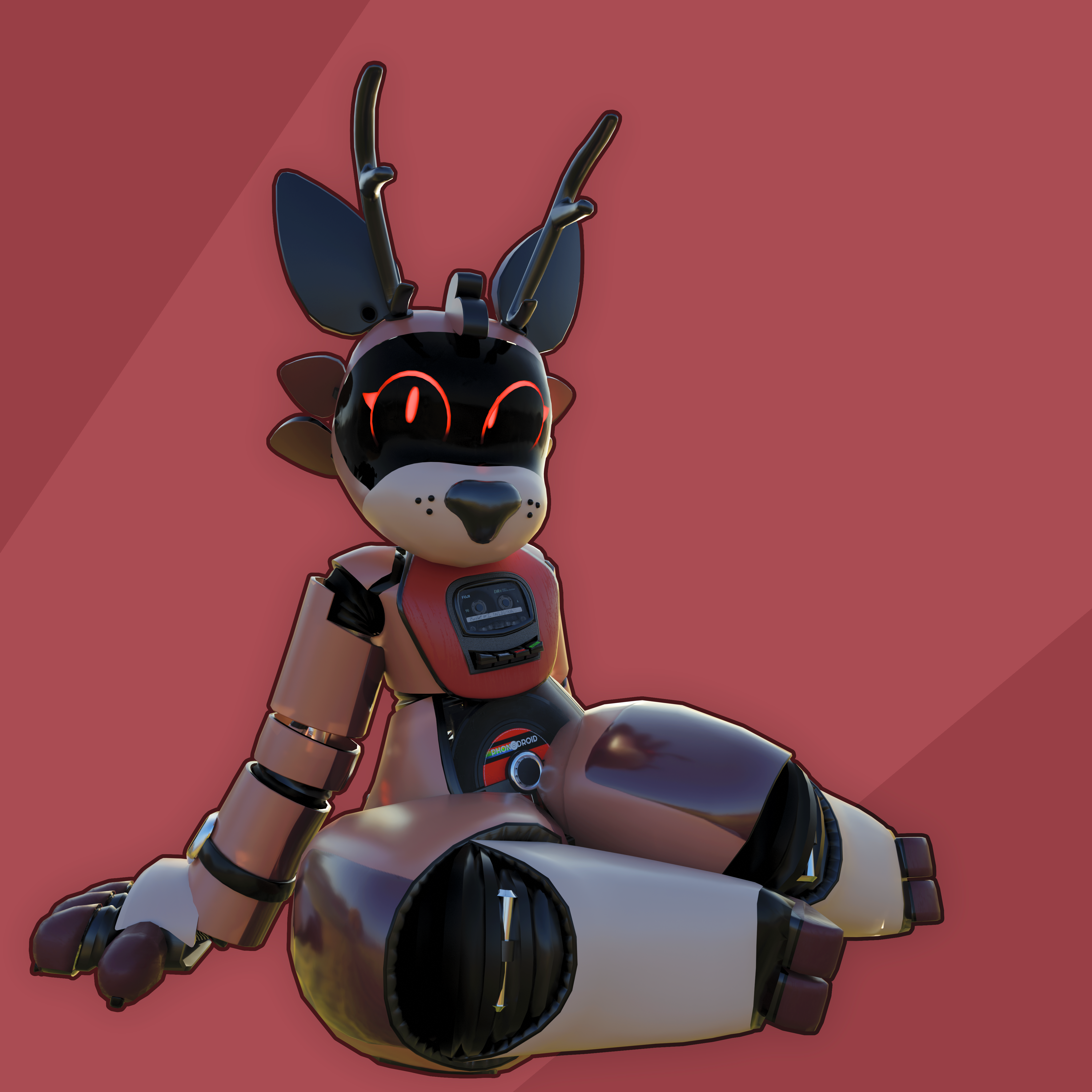 Koye phonodroid sits with you